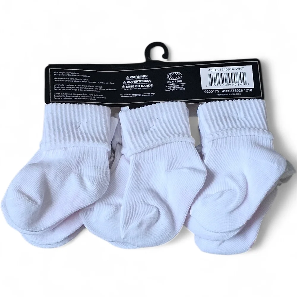 bebe Baby White Ruffle Socks 6-Pairs (6–12 Months) - Picture 3 of 3